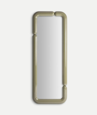 Oglinzi - Oglinda dreptunghiulara de perete din MDF verde cu rama lucioasa Stage