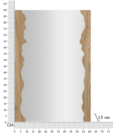 Oglinda Dreptunghiulara Rama Lemn Neregulata CreativDeco [5]