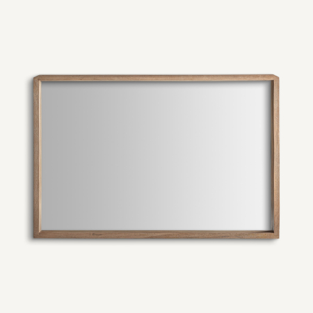 Oglinzi - Oglindă dreptunghiulară din lemn de mango cu ramă minimalistă Jacquard