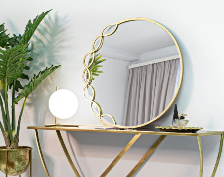 Oglinda rotunda aurie Eleonor | creativdeco [1]