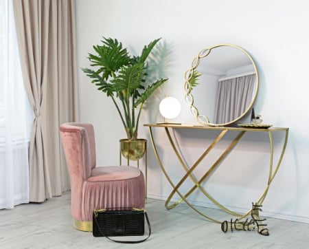 Oglinda rotunda aurie Eleonor | creativdeco [2]