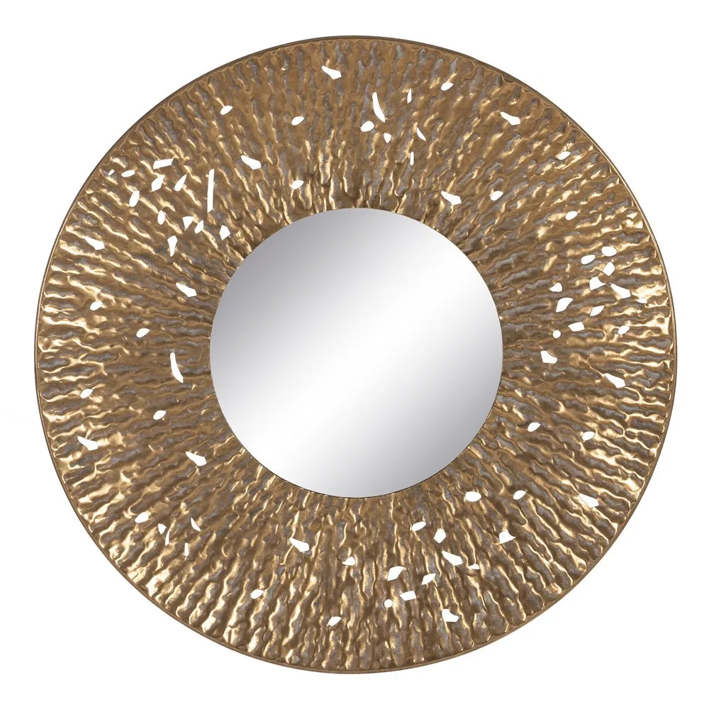 Oglinzi - Oglinda rotunda din metal auriu Gold - CREATIVDECO.RO