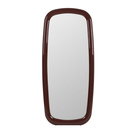 Oglindă grena lăcuită din MDF cu ramă rotunjită oglindă înaltă – vedere frontală, ramă grena lucioasă, profil rotunjit. [1]