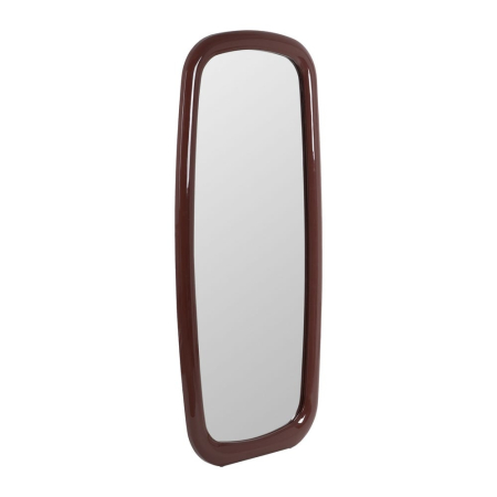 Oglindă grena lăcuită din MDF cu ramă rotunjită oglindă înaltă – vedere frontală, ramă grena lucioasă, profil rotunjit. [2]