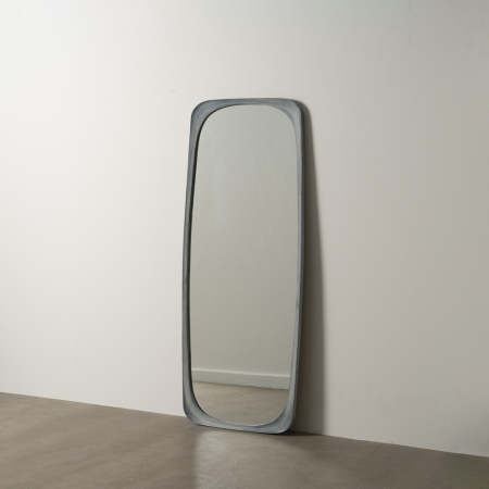 Mobilier - Oglindă înaltă din lemn de paulownia alb patinat
