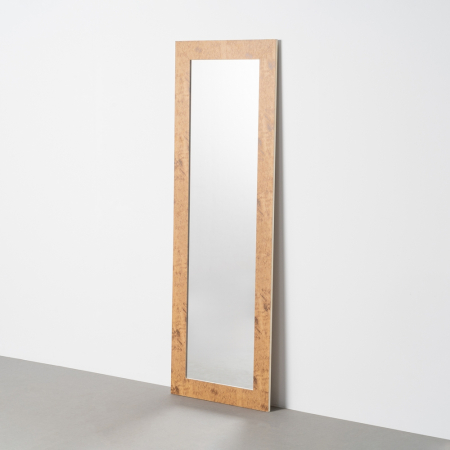 Mobilier - Oglindă înaltă din lemn maro cu textură naturală striată