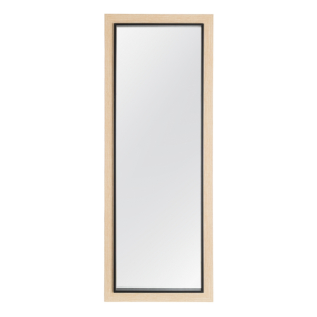 Mobilier - Oglindă înaltă din lemn natural cu contur interior negru