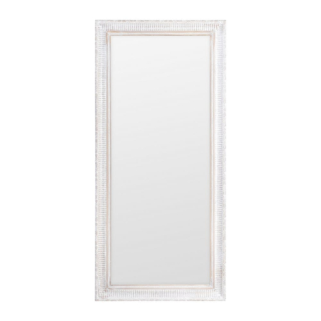 Oglindă înaltă tip dressing din lemn de paulownia gri – ramă clasică gri patinat [1]