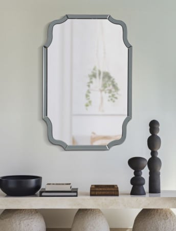oglinda decorativa gri CreativDeco pentru interioare minimaliste [1]