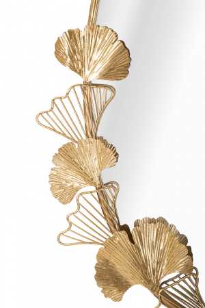 Oglinda ovala Little Leaf, metal auriu - CreativDeco.ro [3]
