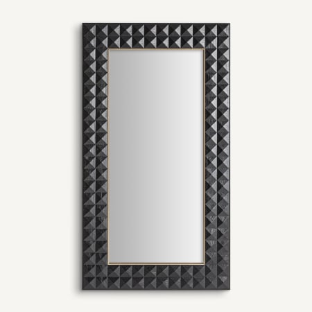 Oglinzi - Oglinda perete Art Deco cu rama frasin negru si detaliu din metal auriu Morzine 200x7,5x111 cm