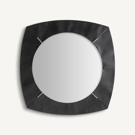 Oglinzi - Oglinda perete Art Deco reinterpretata cu rama metalica neagra si insertii MDF negre Murren 143x2x143 cm