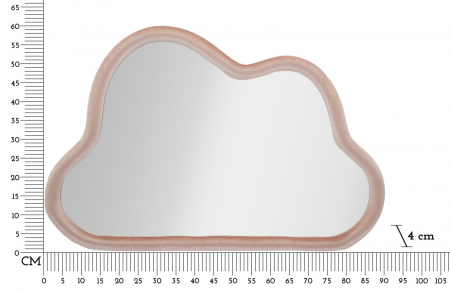 Oglinda perete Cloud, catifea roz [5]