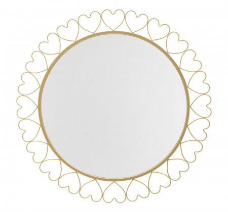 Oglinzi - Oglinda perete rotunda aurie Hearts | creativdeco.ro