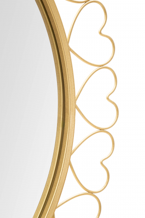 Oglinda perete rotunda aurie Hearts | creativdeco.ro [4]