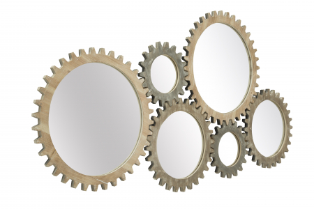 Oglinda perete Ingranaggio, MDF, lemn/natur [2]