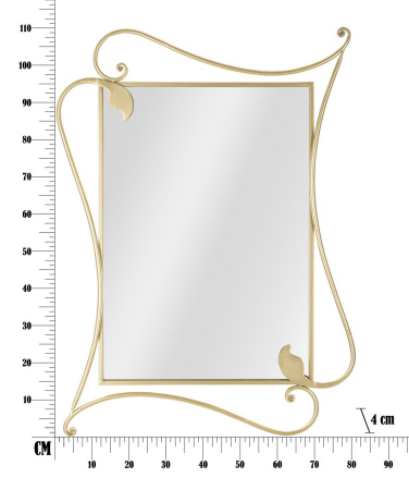 Oglinda perete Petal, metal auriu - CreativDeco.ro [4]