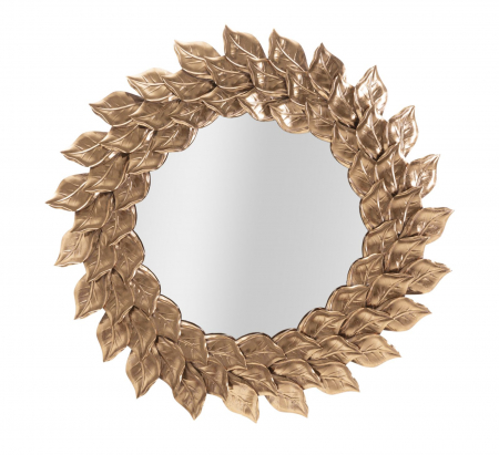 Oglinzi - Oglinda Rotunda Aurie Petal Rame | CreativDeco.ro
