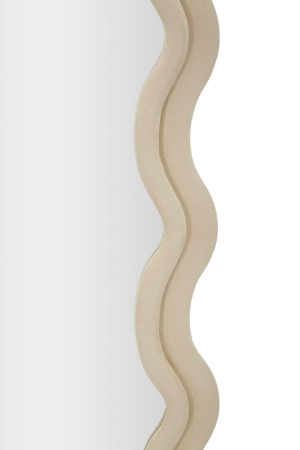 Oglinda eleganta cu rama catifea crem CreativDeco [3]