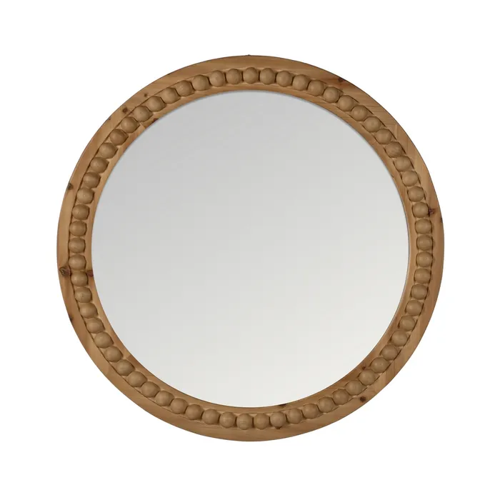 Oglinzi - Oglinda rotunda rama lemn rustica|Oglinzi elegante si rustice