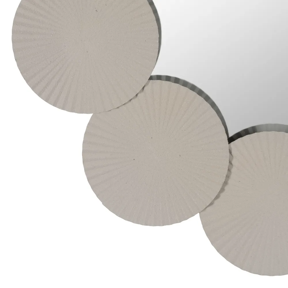 Oglinda rotunda rama alba moderna|Oglinzi elegante si creative [2]