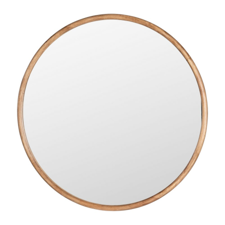 Oglinzi - Oglindă rotundă lemn de cauciuc 120 cm finisaj natural