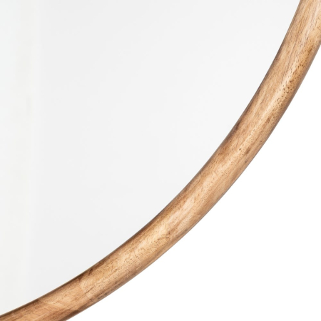 Oglindă rotundă lemn de cauciuc 60 cm finisaj natural [1]