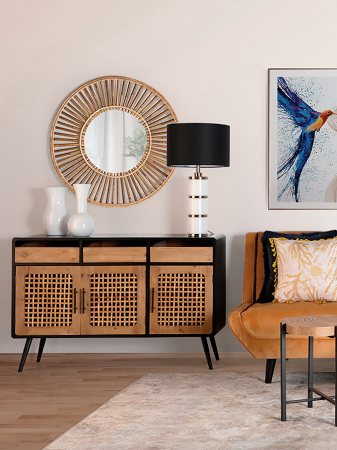 Oglinda contemporana rotunda|Oglinzi premium bambus [1]