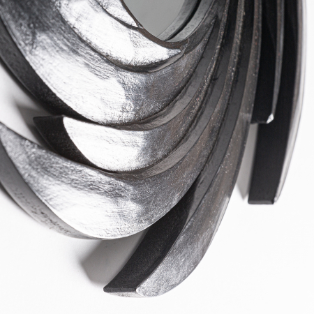 Oglinda rotunda Art Deco lemn salcam negru|Oglinzi decorative [1]