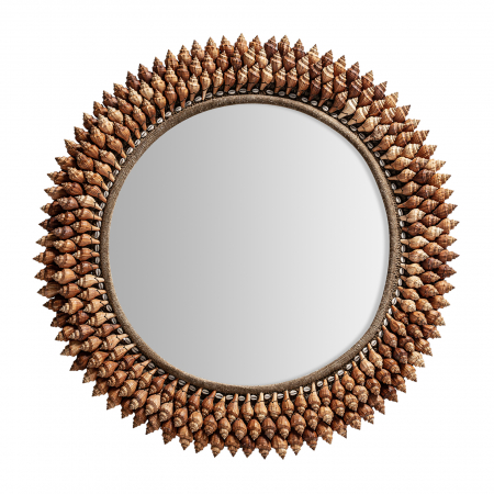 Oglinzi - Oglinda etnica rotunda scoici|Oglinzi decorative