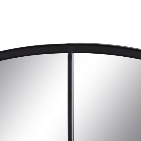 Oglindă rotundă tip fereastră cu ramă neagră [3]