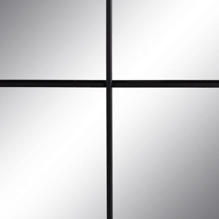 Oglindă rotundă tip fereastră cu ramă neagră [5]