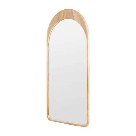 Oglindă tip dressing arcuită din lemn de paulownia natural – stil japandi [2]