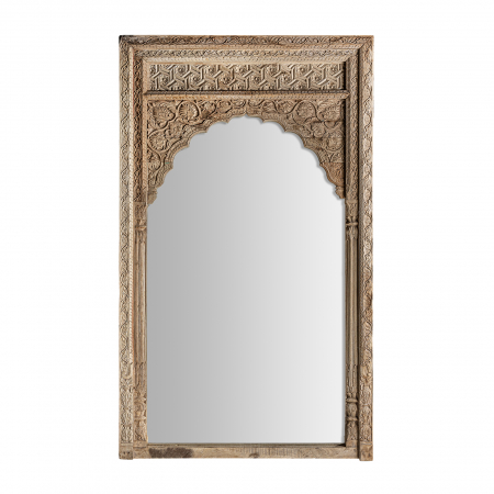 Oglinzi - Oglinda etnica unicat lemn tec|Oglinzi decorative mari