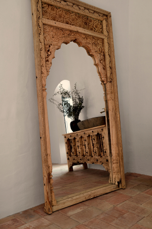 Oglinda etnica unicat lemn tec|Oglinzi decorative mari [3]