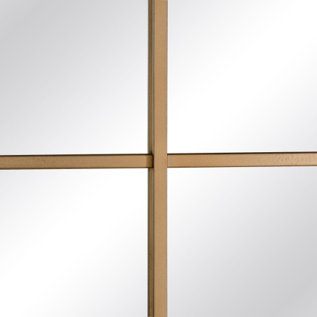 Oglindă verticală tip fereastră cu ramă aurie din metal [3]
