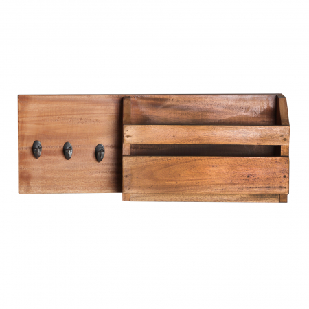 Organizator obiecte mici - Organizator lemn mahogany etnic|Accesorii organizare premium
