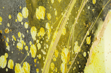 Tablou Sticla Galben CreativDeco - Energie Vibranta si Accente de Auriu [3]