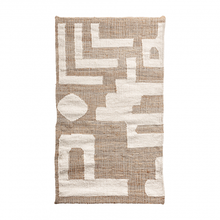 Decoratiuni perete din fibre naturale - Panou decorativ bumbac crem boho|Panouri textile de calitate