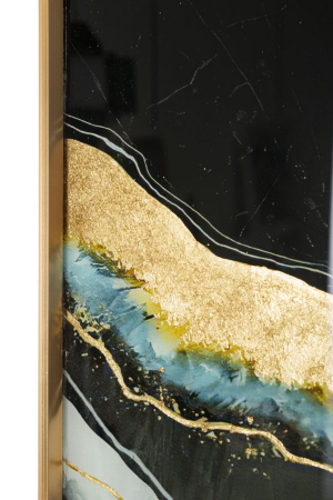 Tablou Abstract Sticla CreativDeco - Design Modern cu Accente Aurii [4]