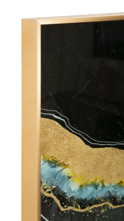 Tablou Abstract Sticla CreativDeco - Design Modern cu Accente Aurii [1]