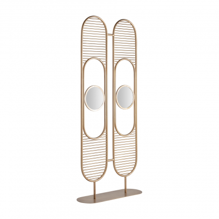 Paravan Art Deco Metal Auriu Sticla|Paravane Decorative Elegante [1]