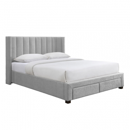 Paturi - Pat modern cu depozitare catifea Hide Me