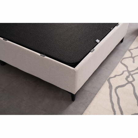 Pat cu depozitare bej Frame 120x200 cm [6]