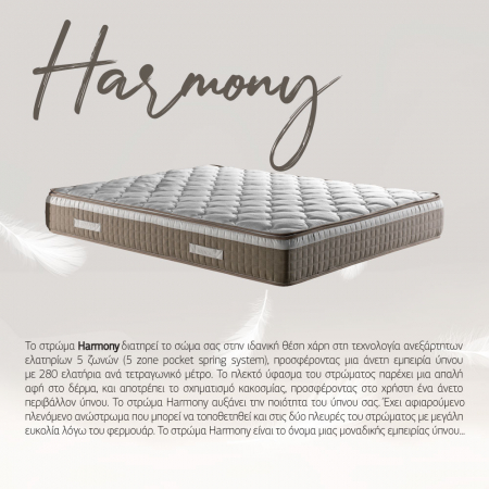 Pat depozitare gri Harmony - tehnologie arcuri pocket [8]