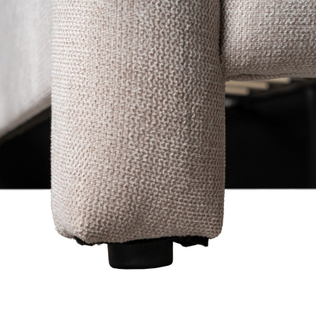 Pat tapițat bej din stofă premium [5]