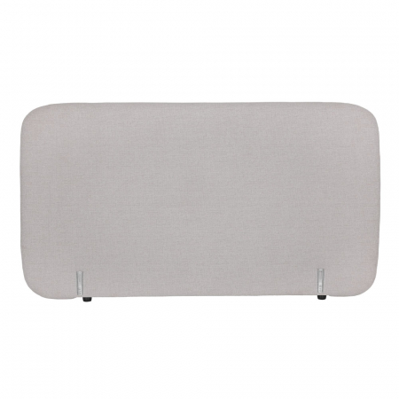 Pat dublu tapițat crem cu tăblie ovală – design luminos și modern [5]