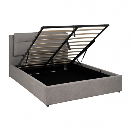 Pat tapitat gri cu depozitare [3]