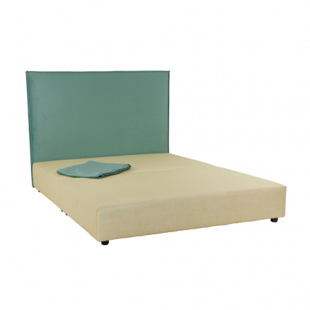 Pat Loca fără ladă verde mentă – pat modern cu tăblie tapițată [1]