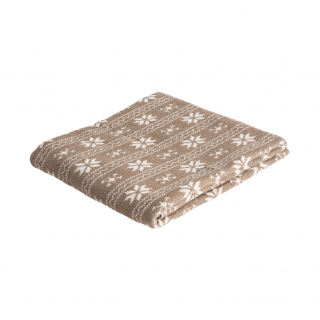 Textile - Patura shabby chic bumbac|Paturi vintage maro si bej